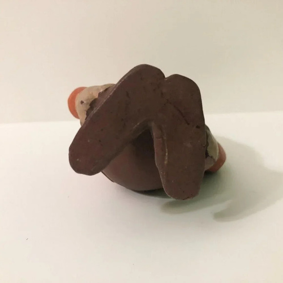 Vintage Walt Disney Snow White Dwarf Figurine Happy Sieberling Latex Figure - Picture 10 of 16